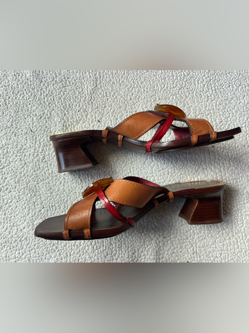 TORY BURCH ARTISANAL KNOTTED SANDALS 8.5 WOMENS - Picture 3 of 7